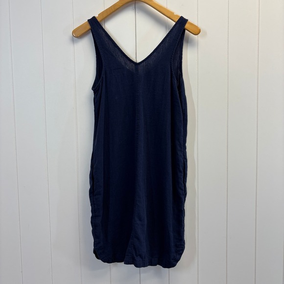 Old Navy Women Scandi Linen Blend Dress Size SP Lagenlook Beach Boho Minimalist - Picture 2 of 8